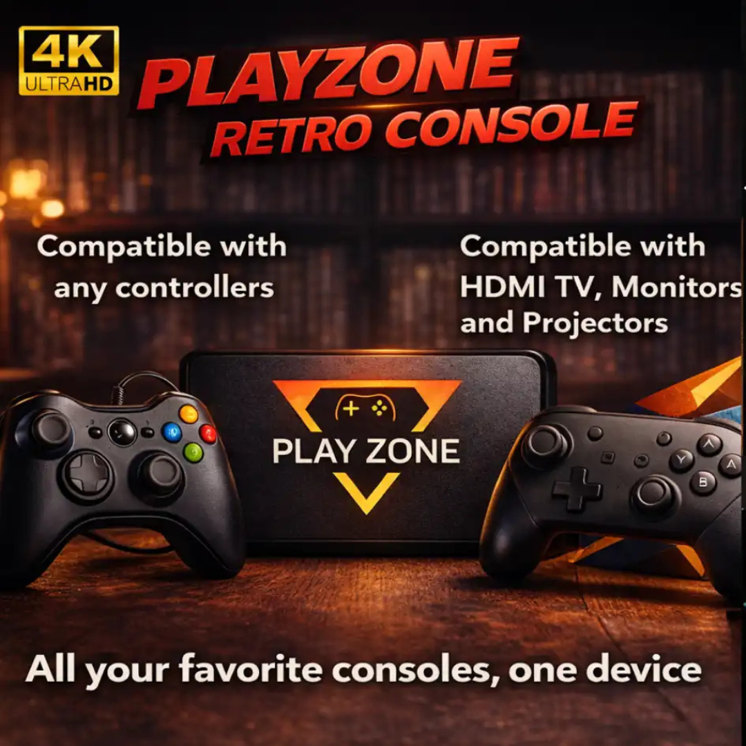 Playzone™ Super Console 1TB — 50,000 Games Ready to Play, All Generations, Plug & Play